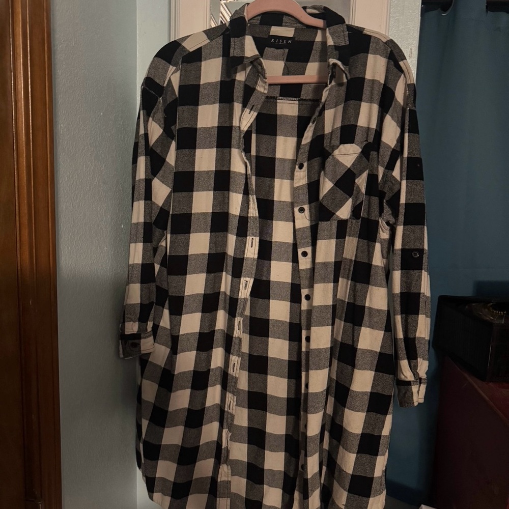 Long Shacket With Pockets - image 1